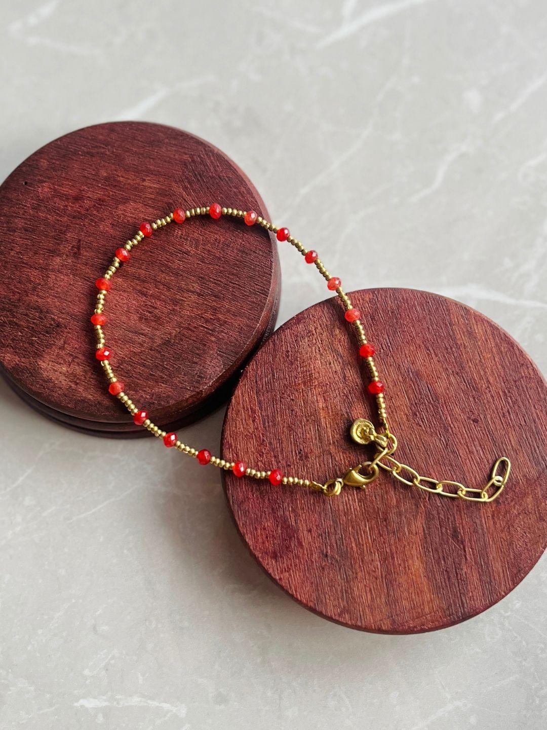 Crimson Bloom Anklet