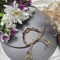 Layered Amethyst Lumba Bracelet with Brass Charms