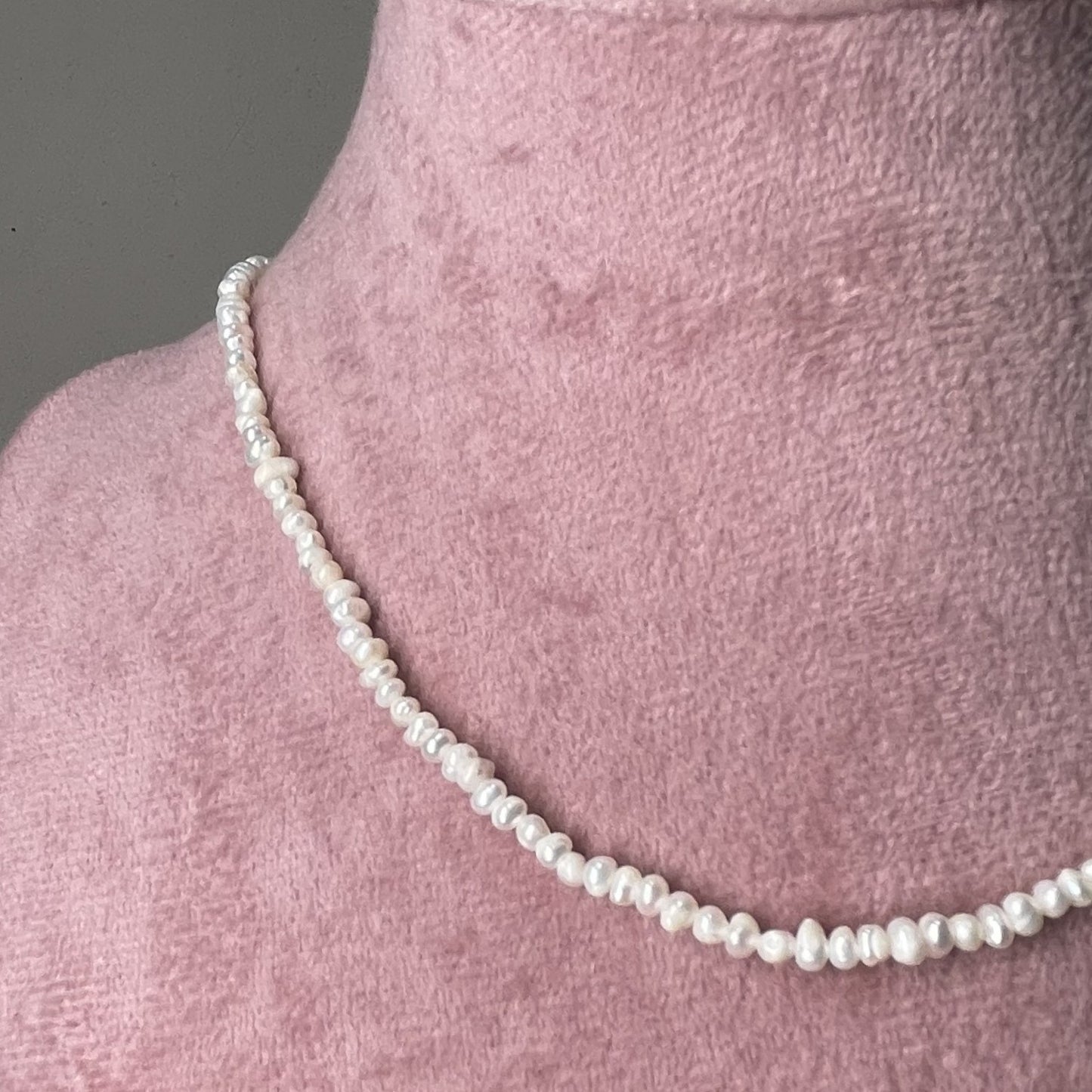 Dainty pearl necklace