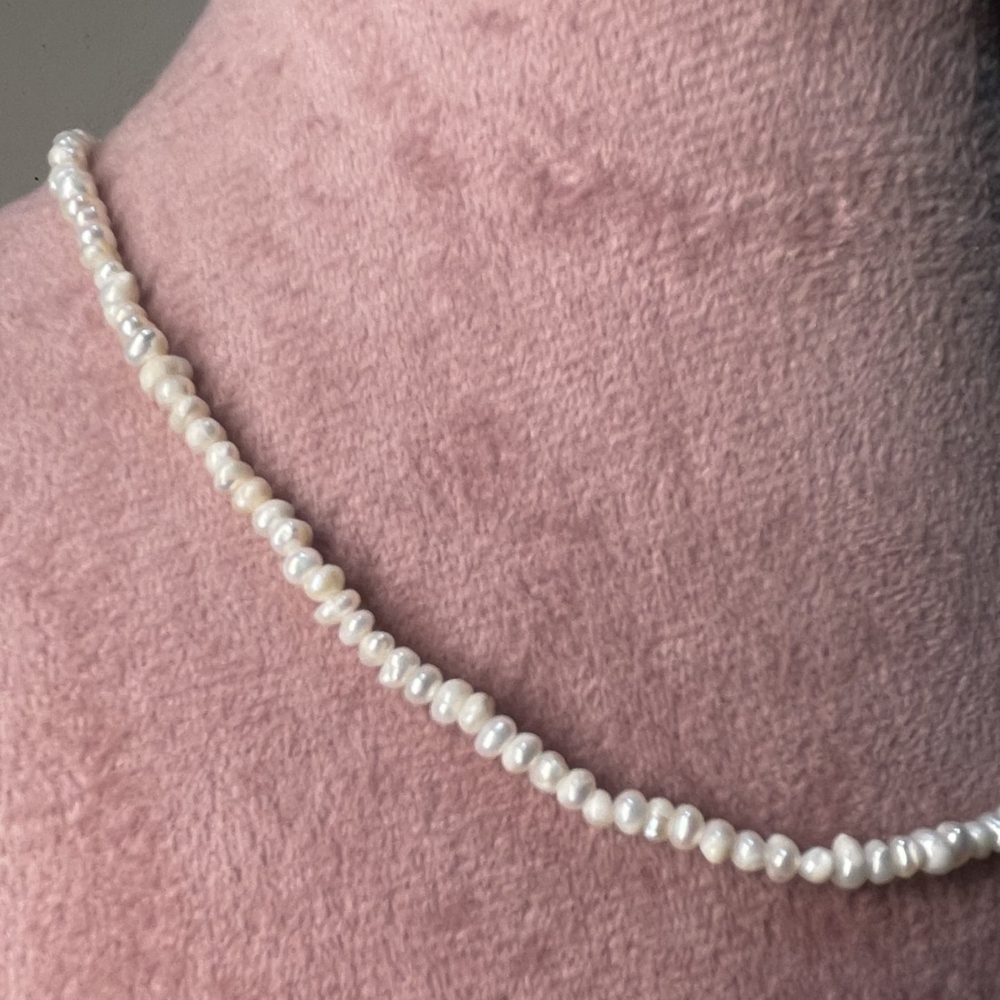 Dainty pearl necklace