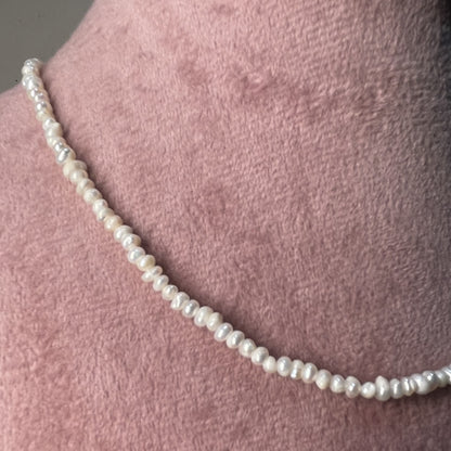 Dainty pearl necklace