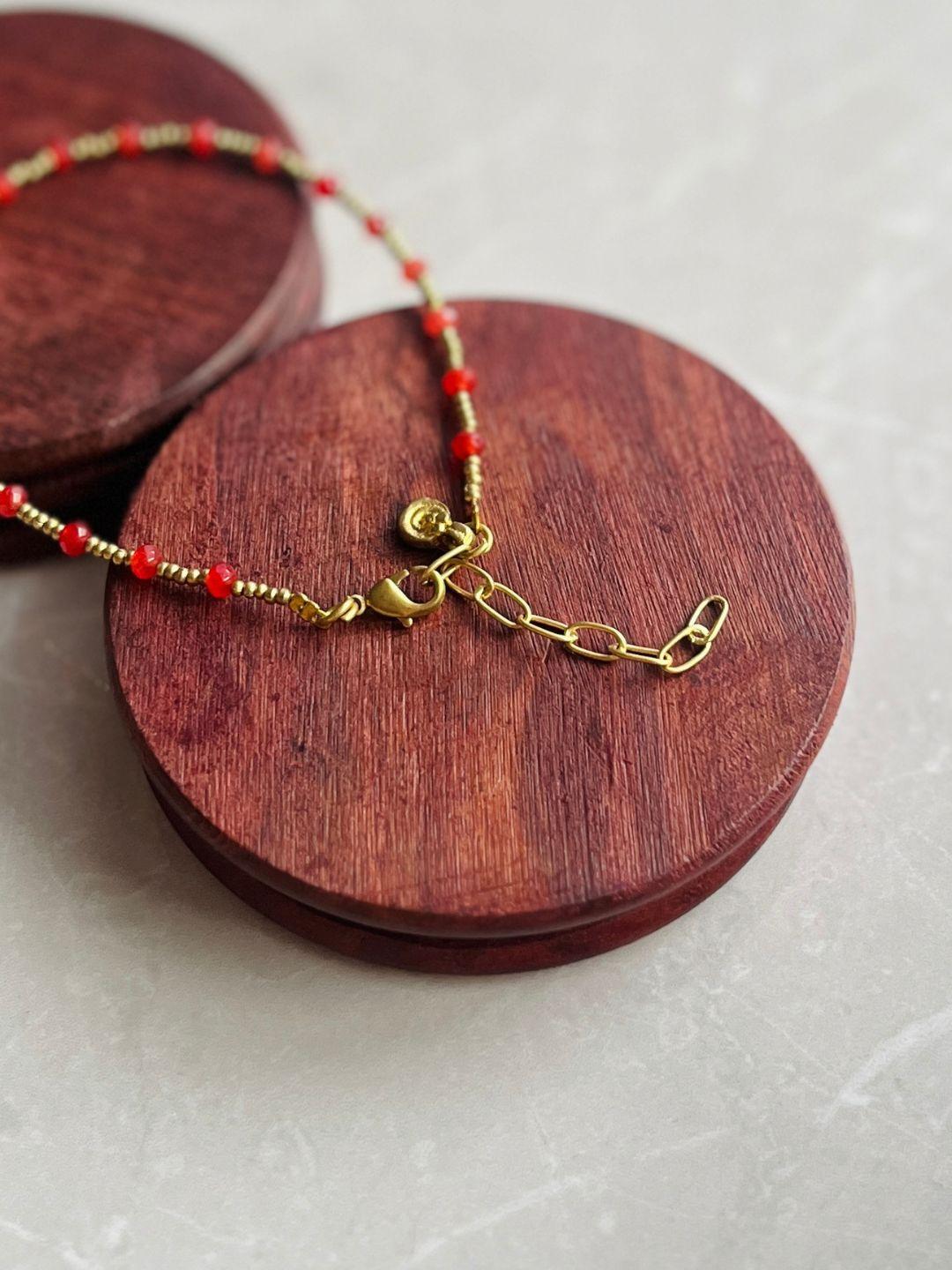 Crimson Bloom Anklet