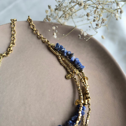 Lapis layered necklace