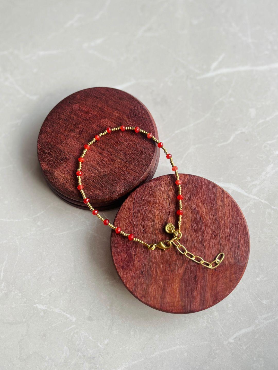 Crimson Bloom Anklet