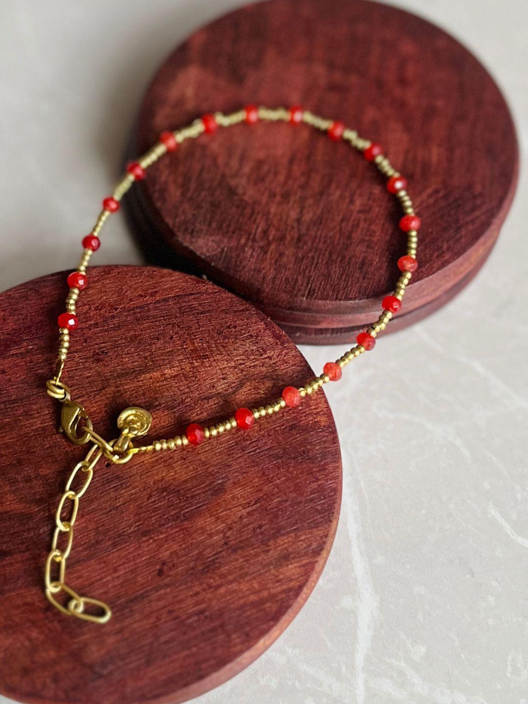 Crimson Bloom Anklet