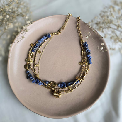Lapis layered necklace