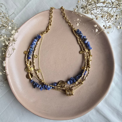 Lapis layered necklace