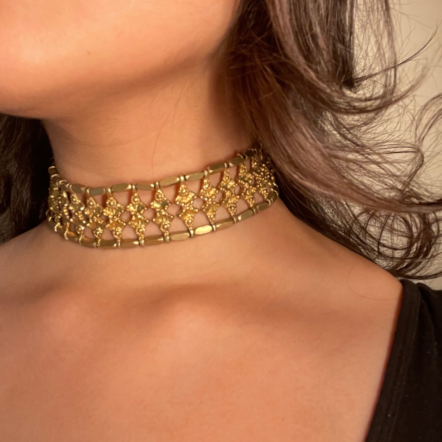 Aurora Brass Choker