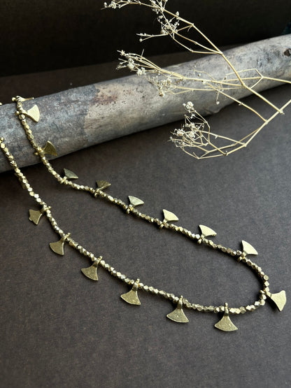 Brass axe necklace