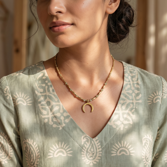 Dainty Charm Necklace - Moon