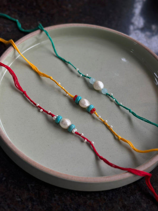 Pearls & Stones Rakhis- Set Of 3