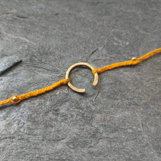 Horse Shoe Rakhi - Yellow