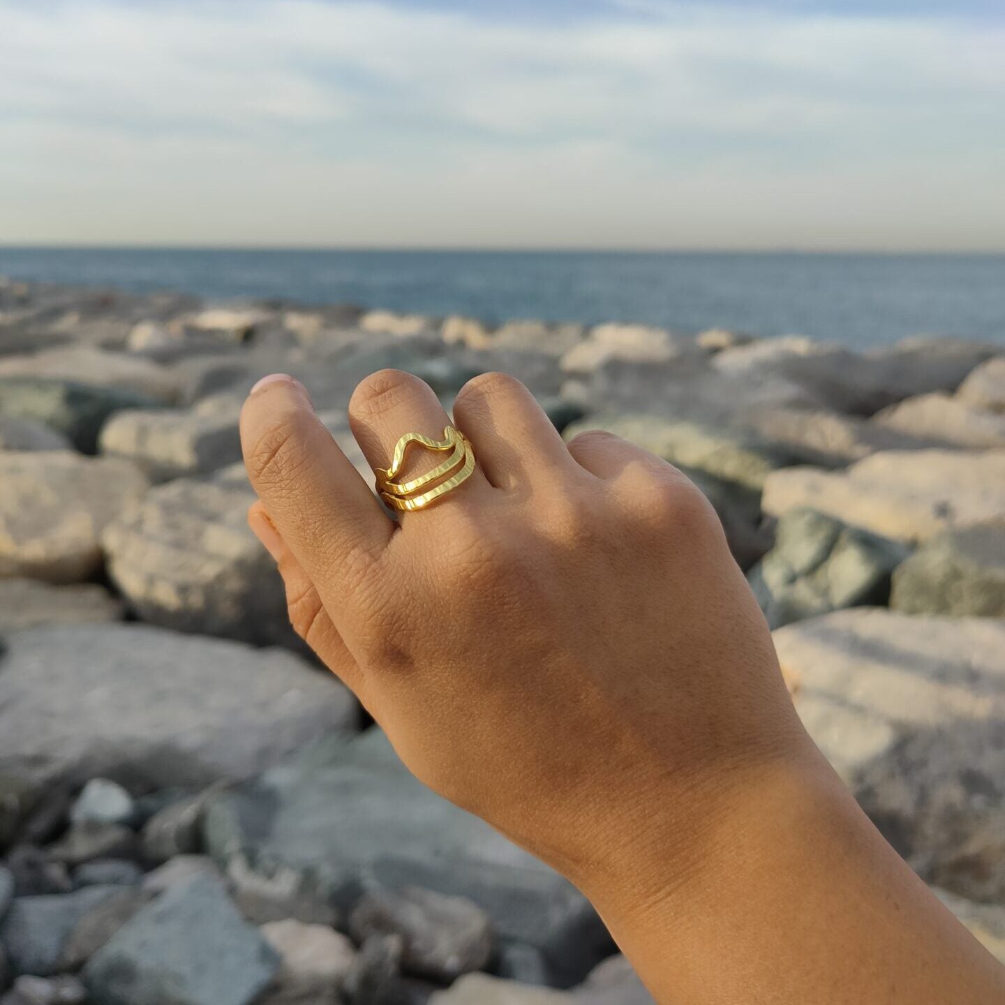 Elara brass ring