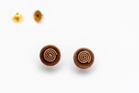 Copper spiral studs