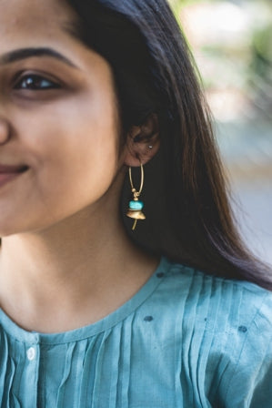 Dome hoops - turquoise