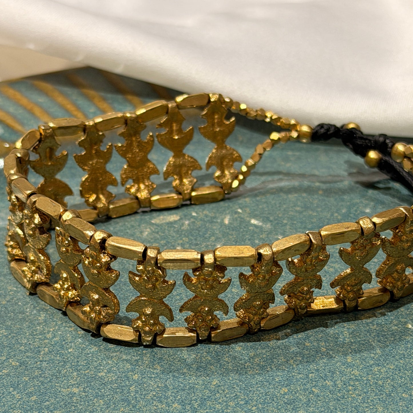 Bold brass elegance choker