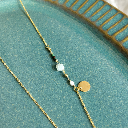hammered disc necklace