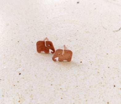 Ellie, the elephant studs copper