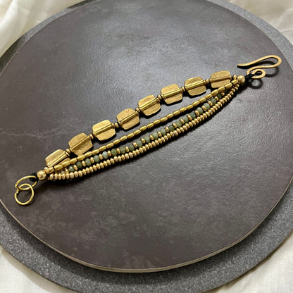 Layered Bracelet - Rectangle Charms