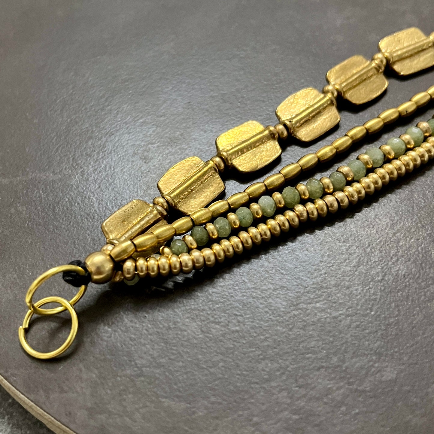 Layered Bracelet - Rectangle Charms