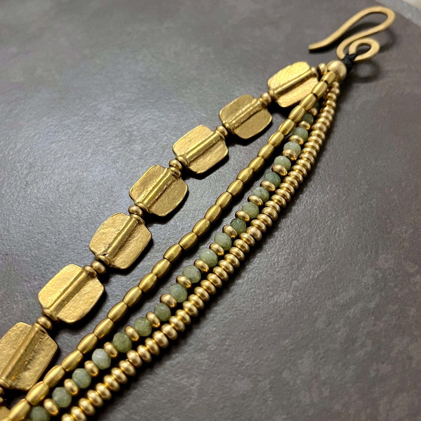 Layered Bracelet - Rectangle Charms