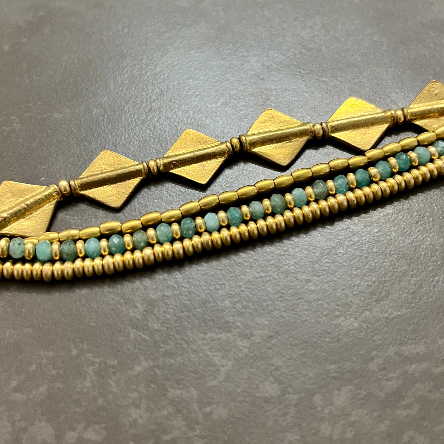 Layered Bracelet - Diamond Charms