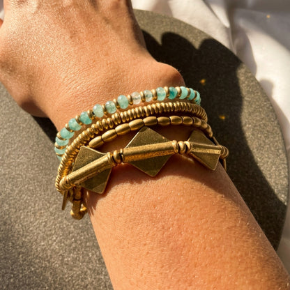 Layered Bracelet - Diamond Charms