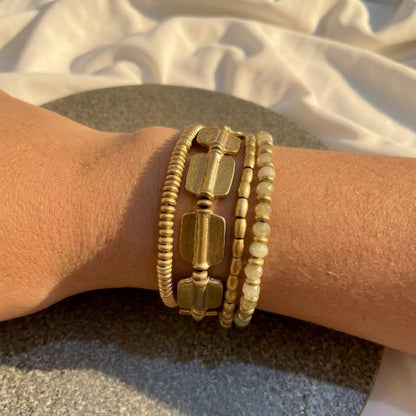 Layered Bracelet - Rectangle Charms