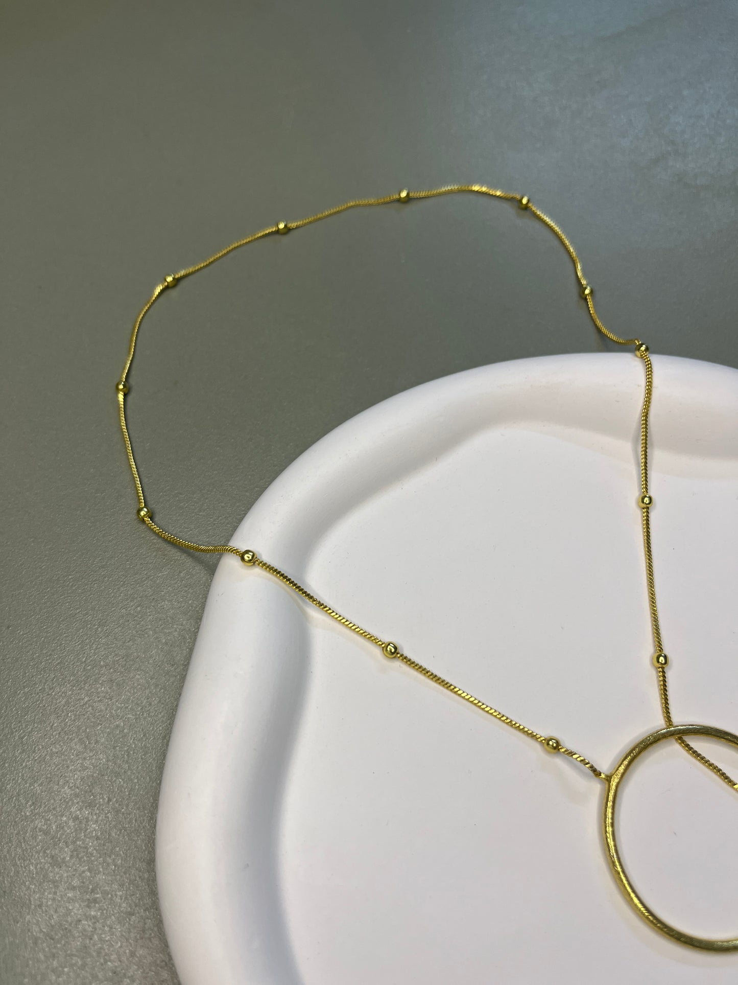 Solara Circle Lariat Necklace