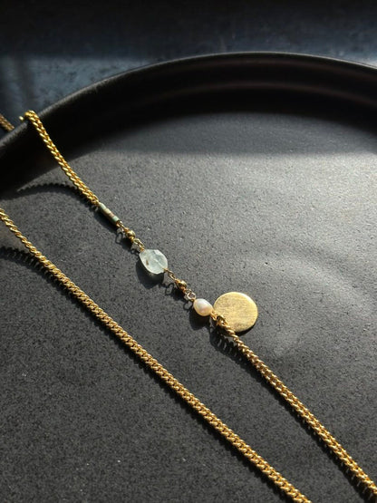 hammered disc necklace