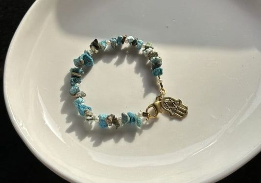 turquoise hamsa bracelet