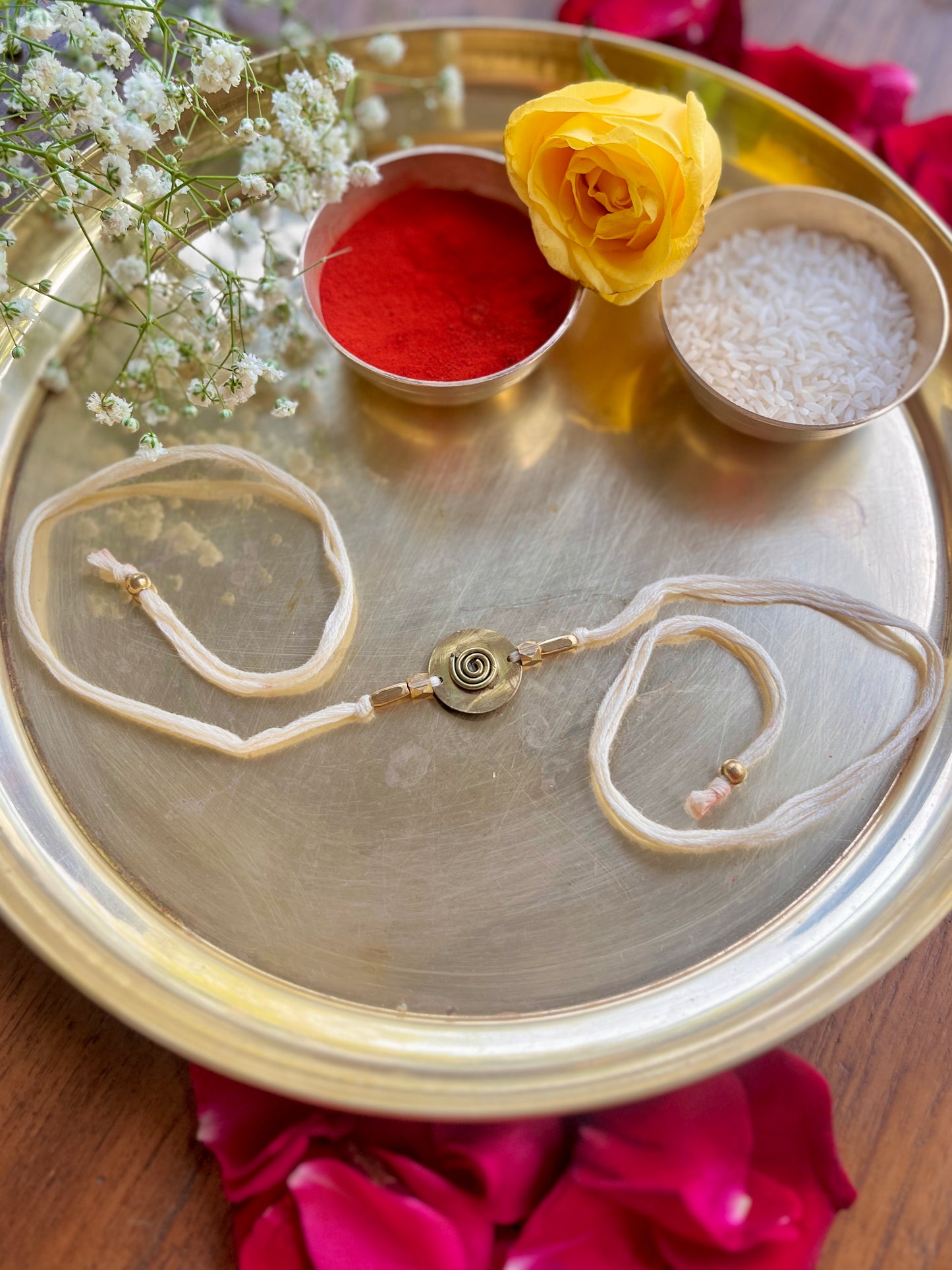 Spiral Brass Rakhi