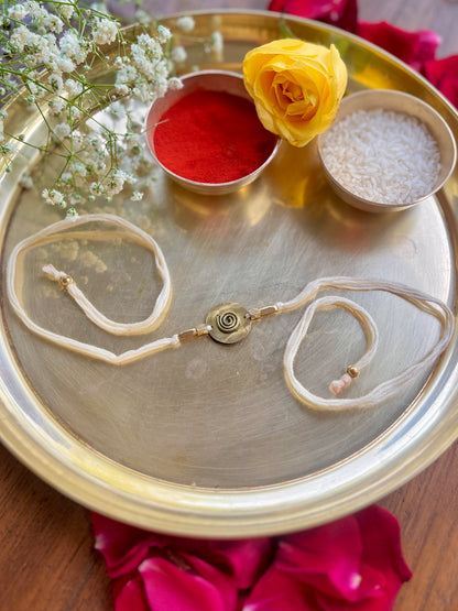 Spiral Brass Rakhi