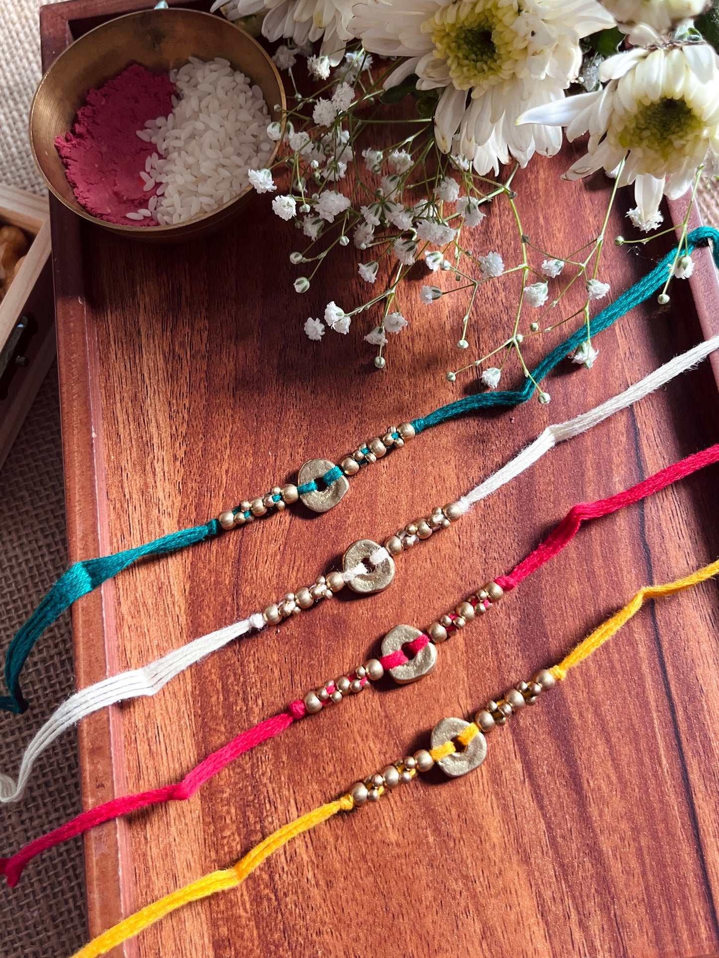 The Organic Brass Charm Rakhi