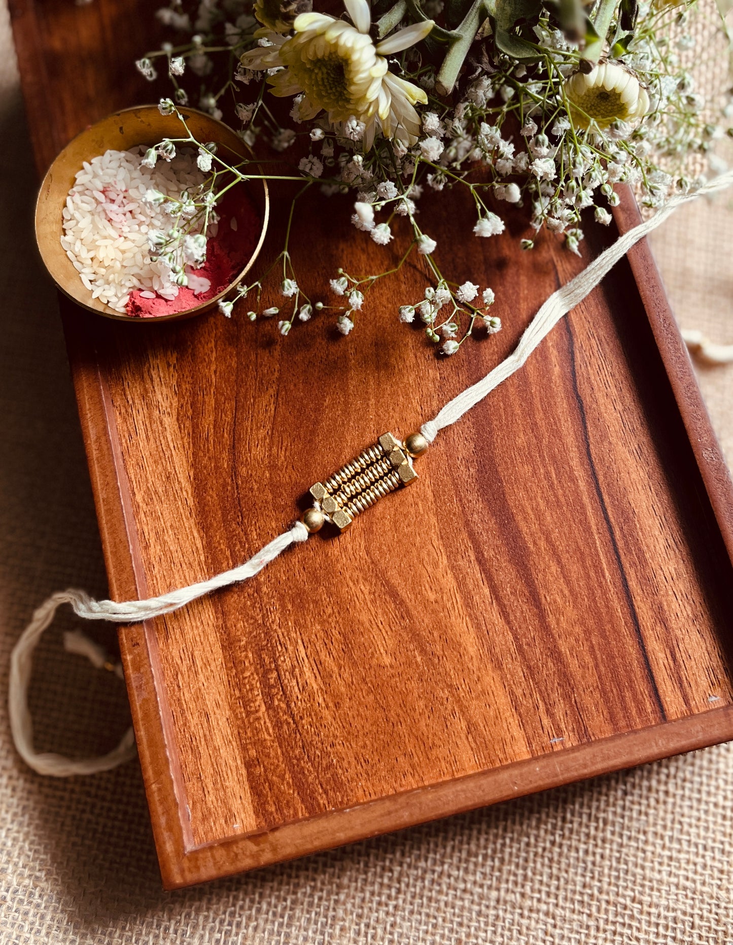Golden Loom Rakhi