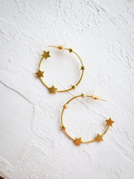 In to the stars - hoop studs 1