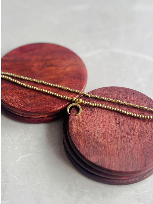 Luna Crescent Layered Anklet