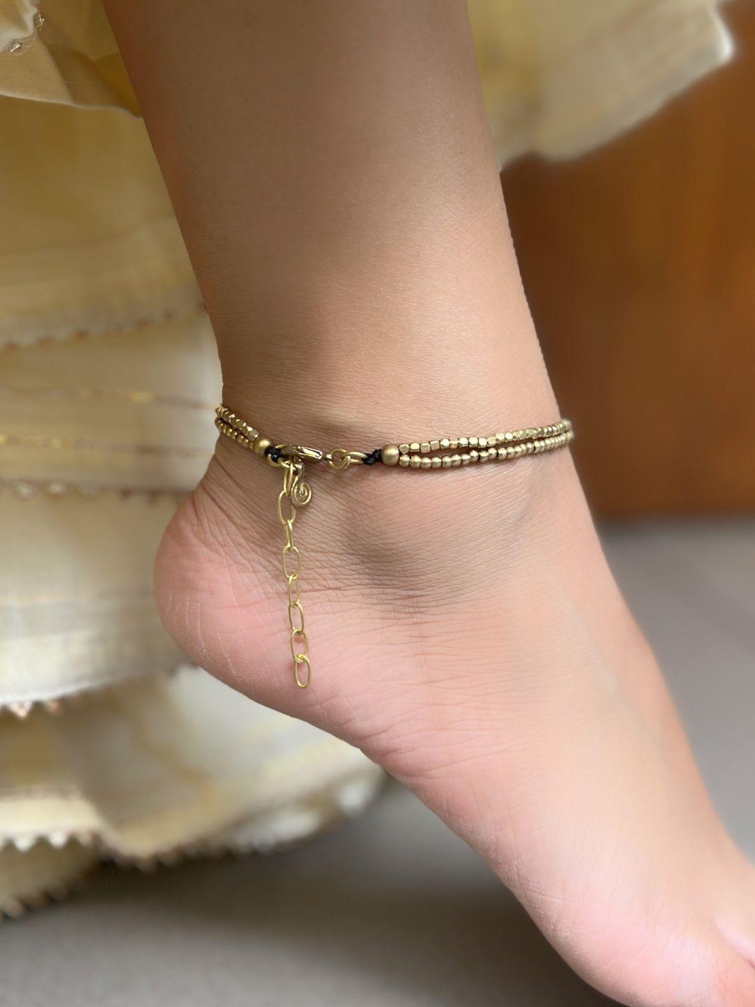 Luna Crescent Layered Anklet