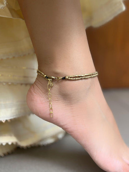 Luna Crescent Layered Anklet
