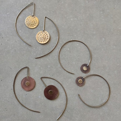 Mixed metal button hoops - large