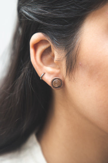 Copper spiral studs