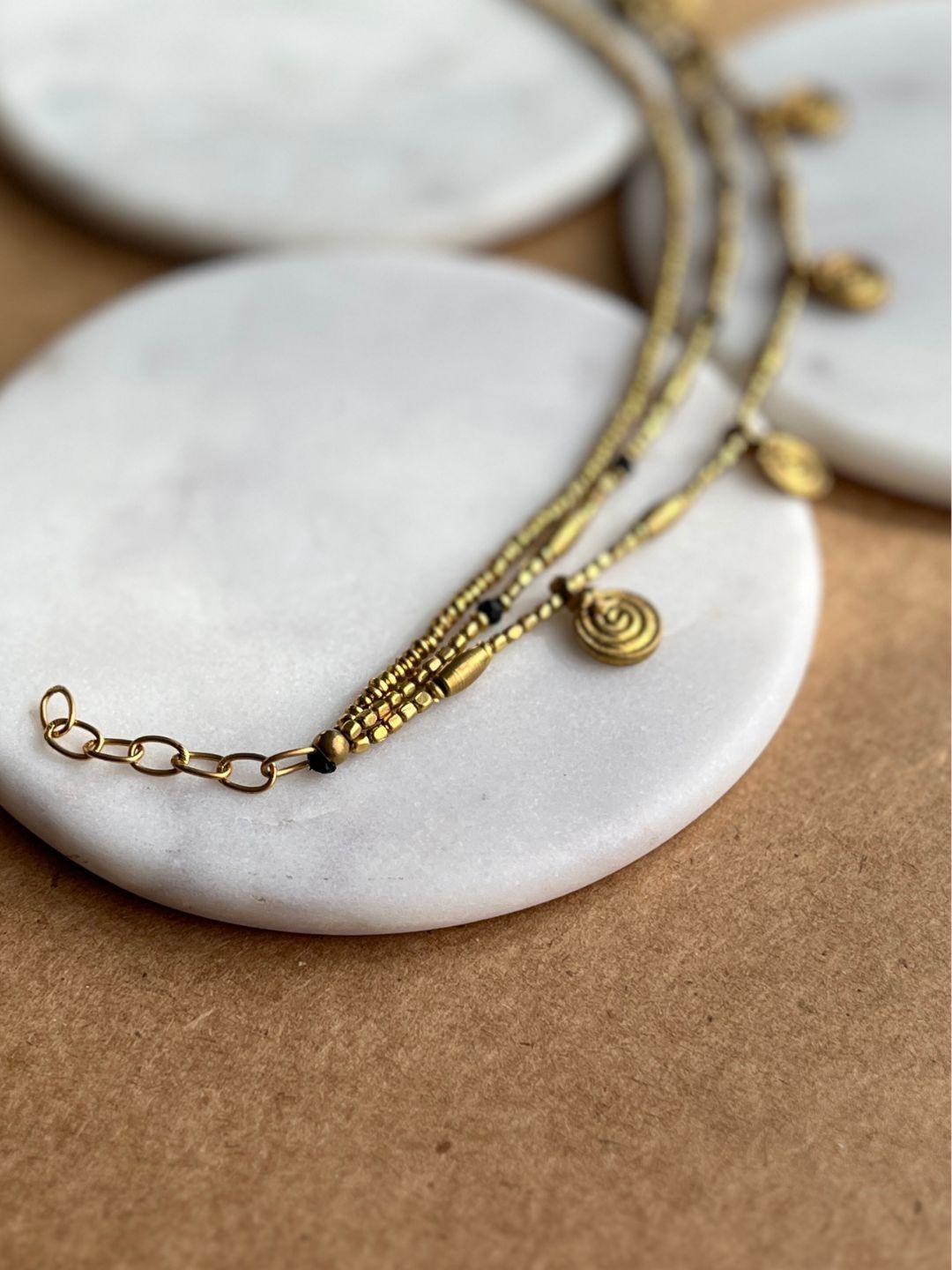 Spiral Jharokha Multi-Strand Anklet