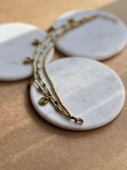 Spiral Jharokha Multi-Strand Anklet