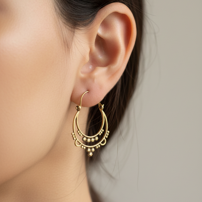 Elina hoops lifestyle close-up
