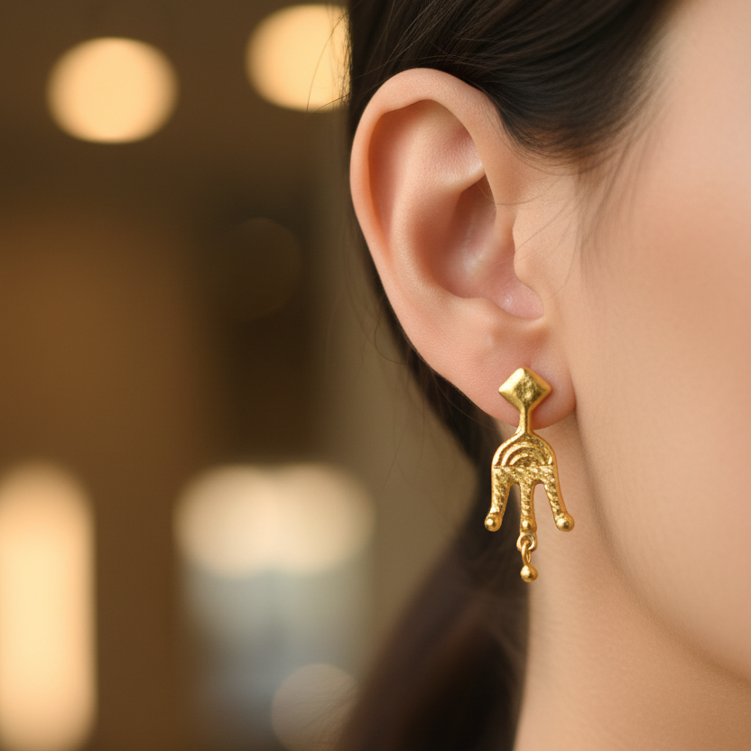 Lumi studs on other ear