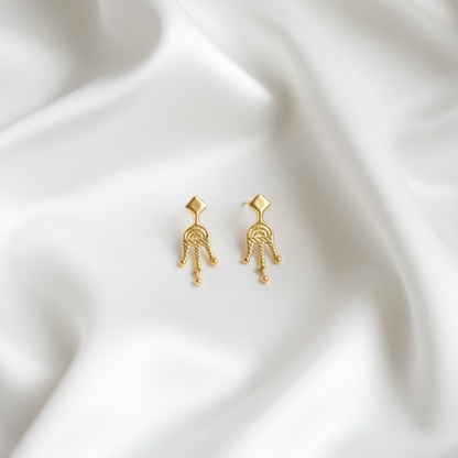 Lumi Studs White Satin Flat Lay