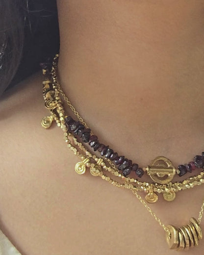 Garnet Layered necklace