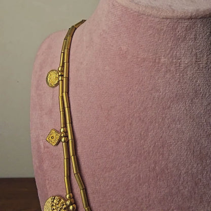 Seraphina brass necklace