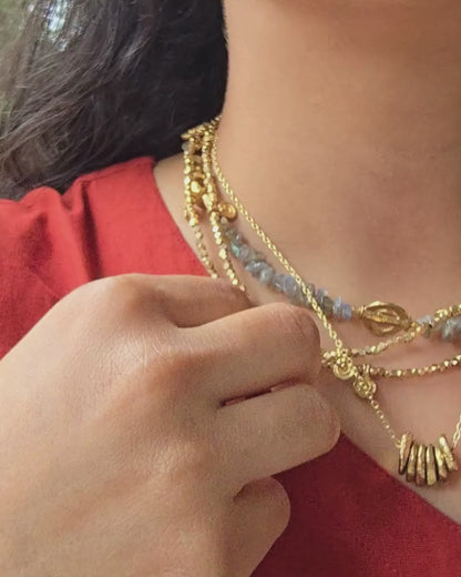 Labradorite layered necklace