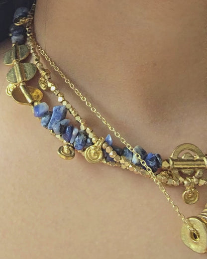 Lapis layered necklace